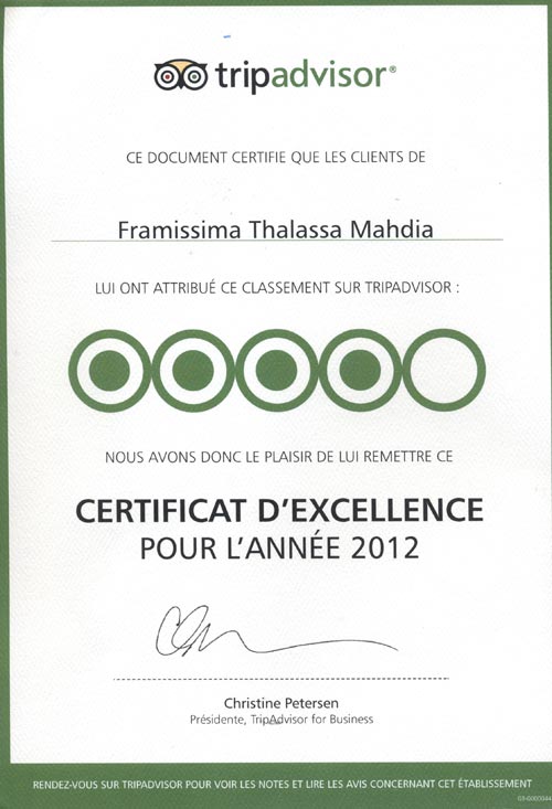 Trip Advisor récompense le groupe Thalassa Hotels