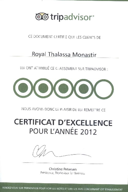 Trip Advisor récompense le groupe Thalassa Hotels