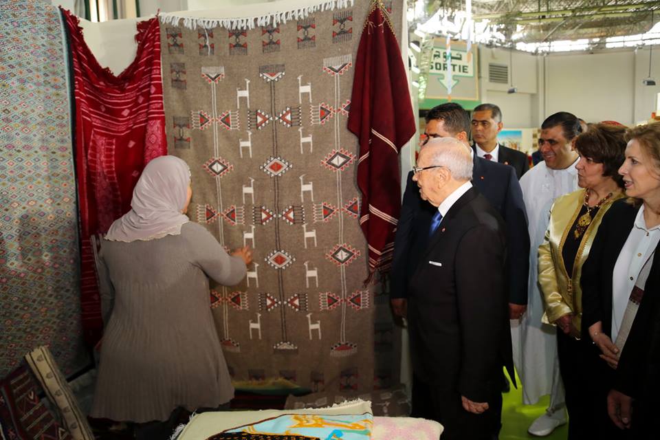 Le Président de la République Beji Caid Essebsi au Salon de la Création Artisanale 