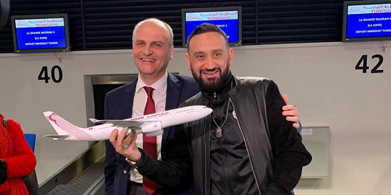 En photos : L'accueil de Tunisair à Cyril Hanouna